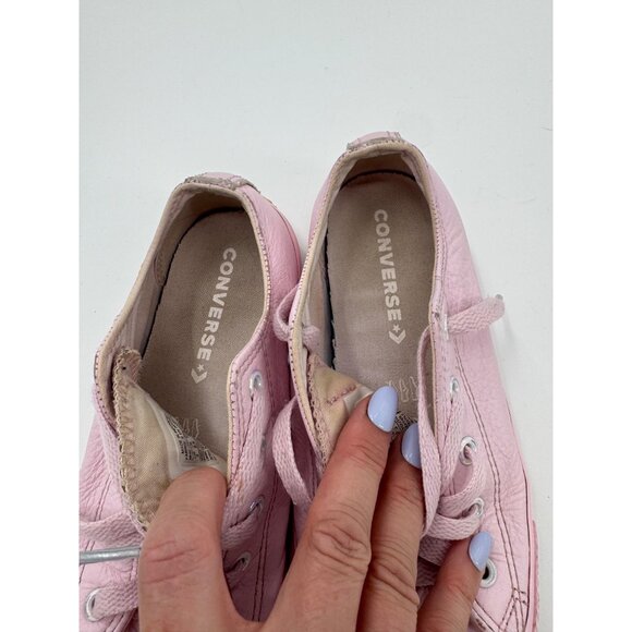 Converse Youth Pink Leather Chuck Taylor Low-Top Sneakers US 3 / EU 35 Lace-Up R - Picture 10 of 12